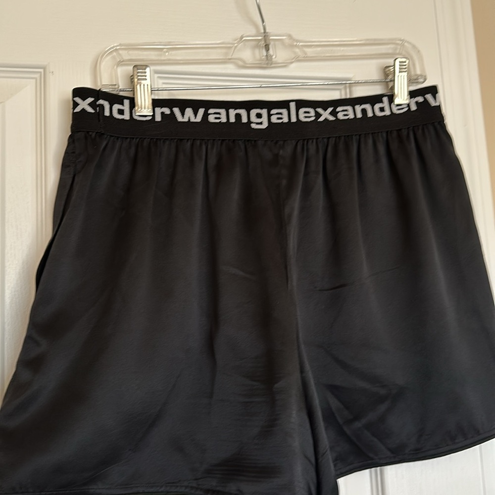 Alexander Wang black satin boxer shorts - Picture 4 of 6